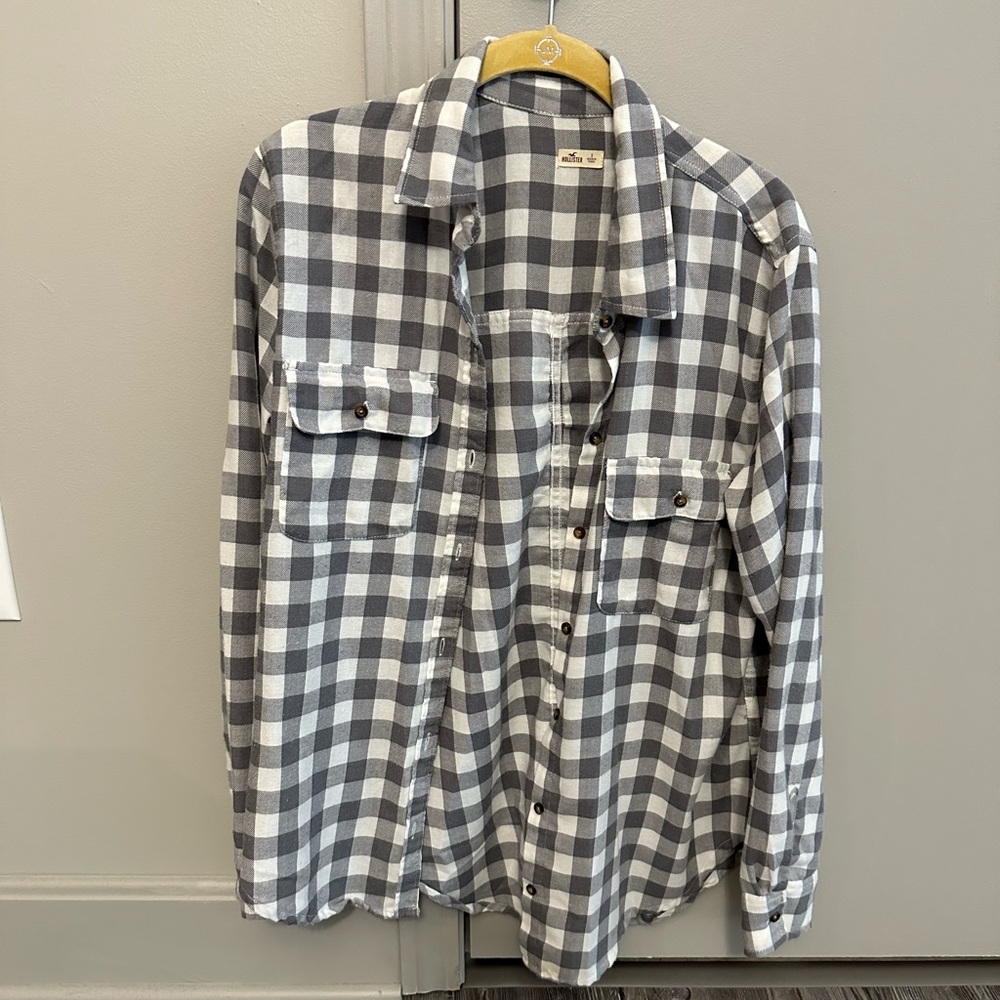 Gray & White Women’s Flannel